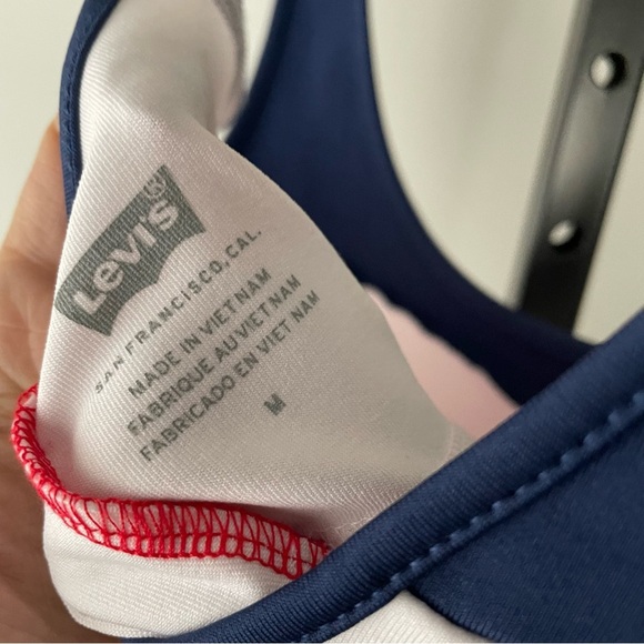 Levi’s Bodysuit One Piece Red Blue White Size Medium - Picture 5 of 7